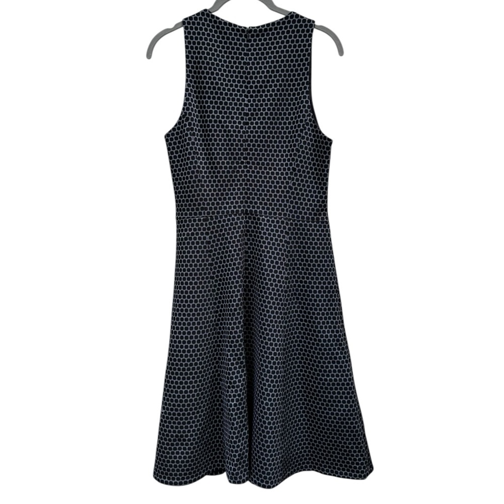 Theory Elegant Black and Gray Polka Dotted Patterned Dress size 6 - Picture 5 of 8